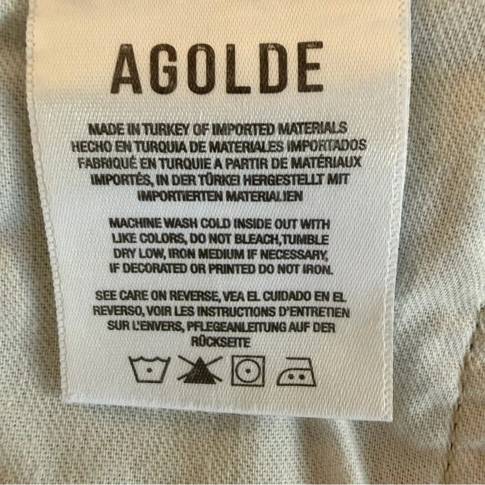 Agolde Parker Vintage Cutoff Organic Cotton Denim Shorts Size 28